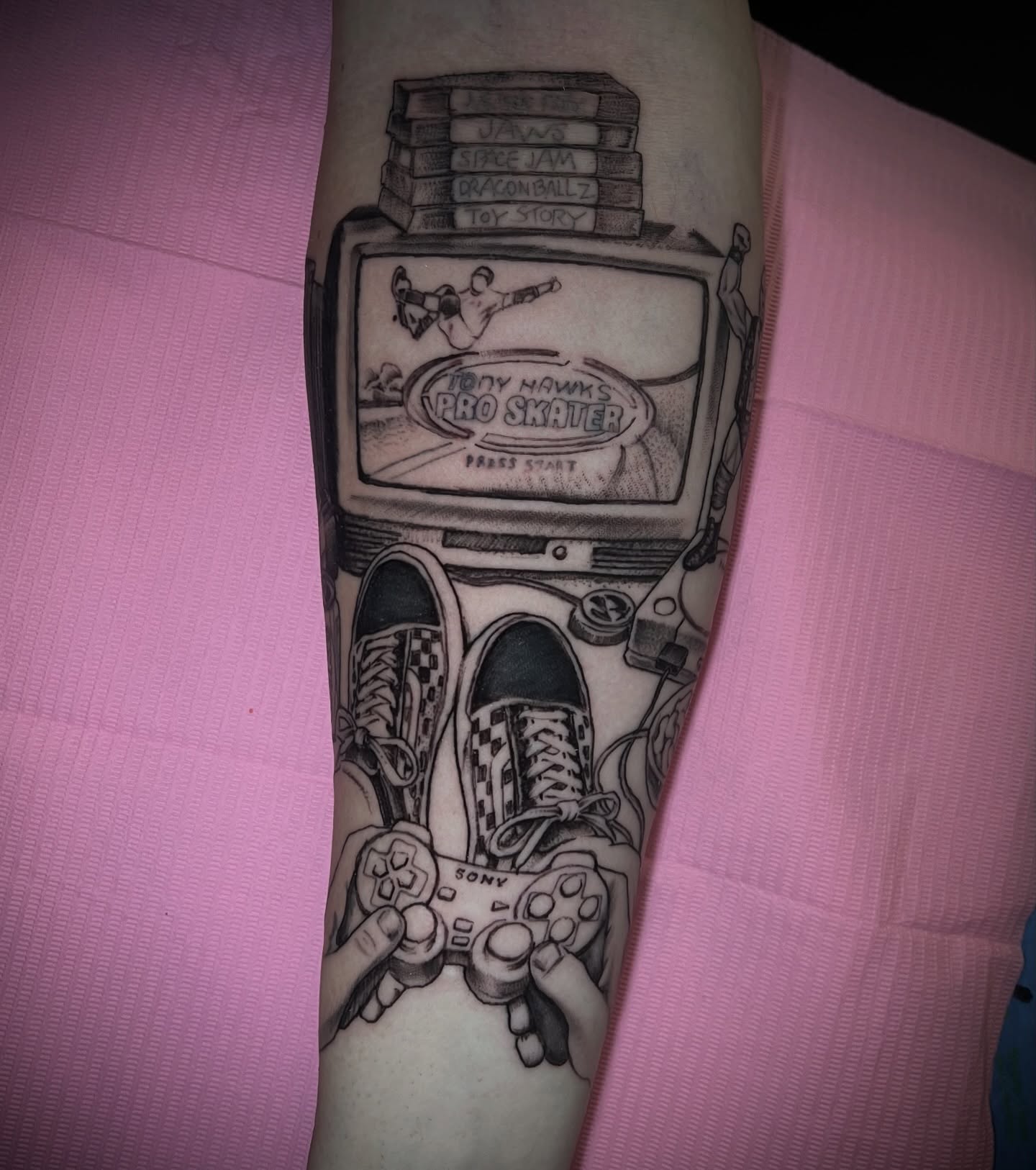 Retro Gaming Forearm Tattoo forearm tattoos for men with meaning tattoo