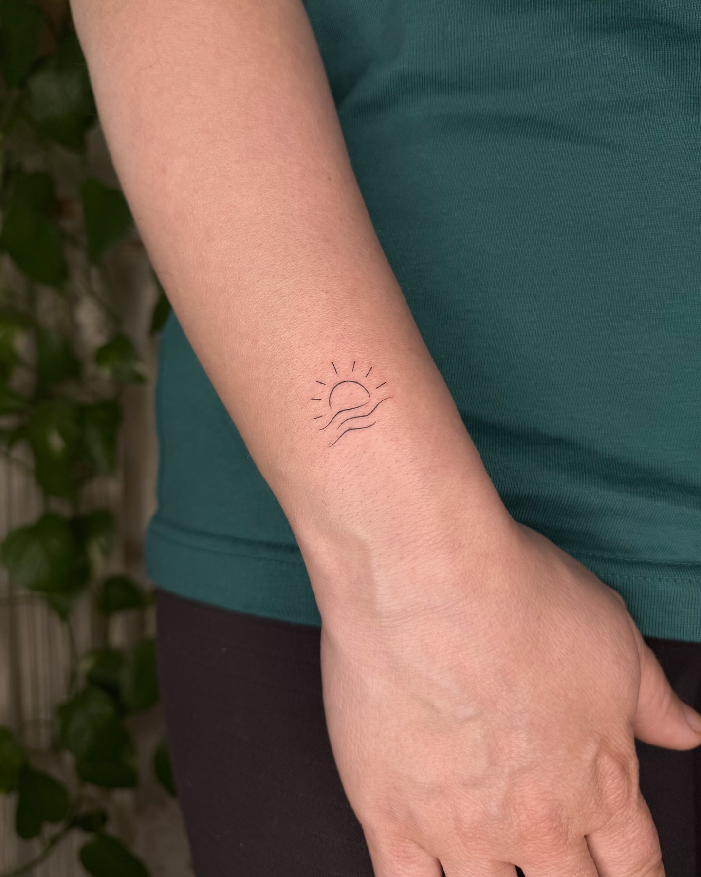 Rhythmic Sea Waves Greeting the Morning Sun sunrise tattoo