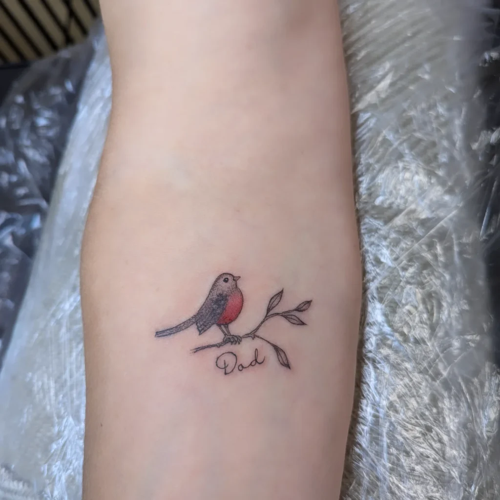 Robin Bird Dad Memorial Tattoo dad memorial tattoos tattoo