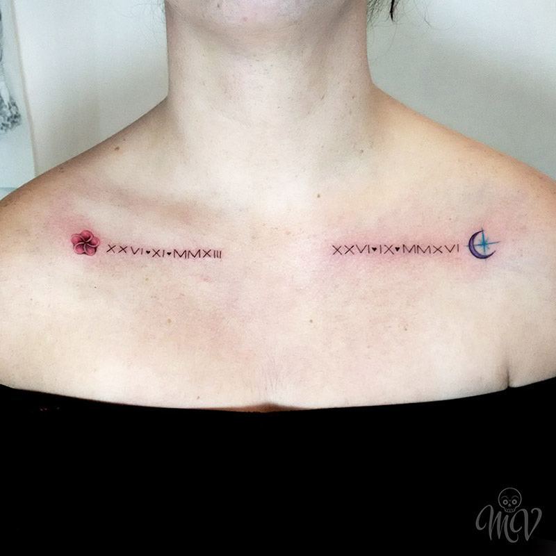 Feather & Dates Memorial Tattoo date tattoos tattoo