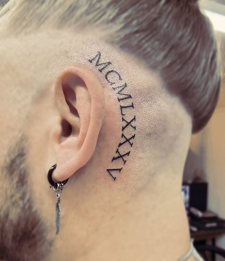 Purple Rose Behind Ear Tattoo behind the ear tattoo ideas for men tattoo