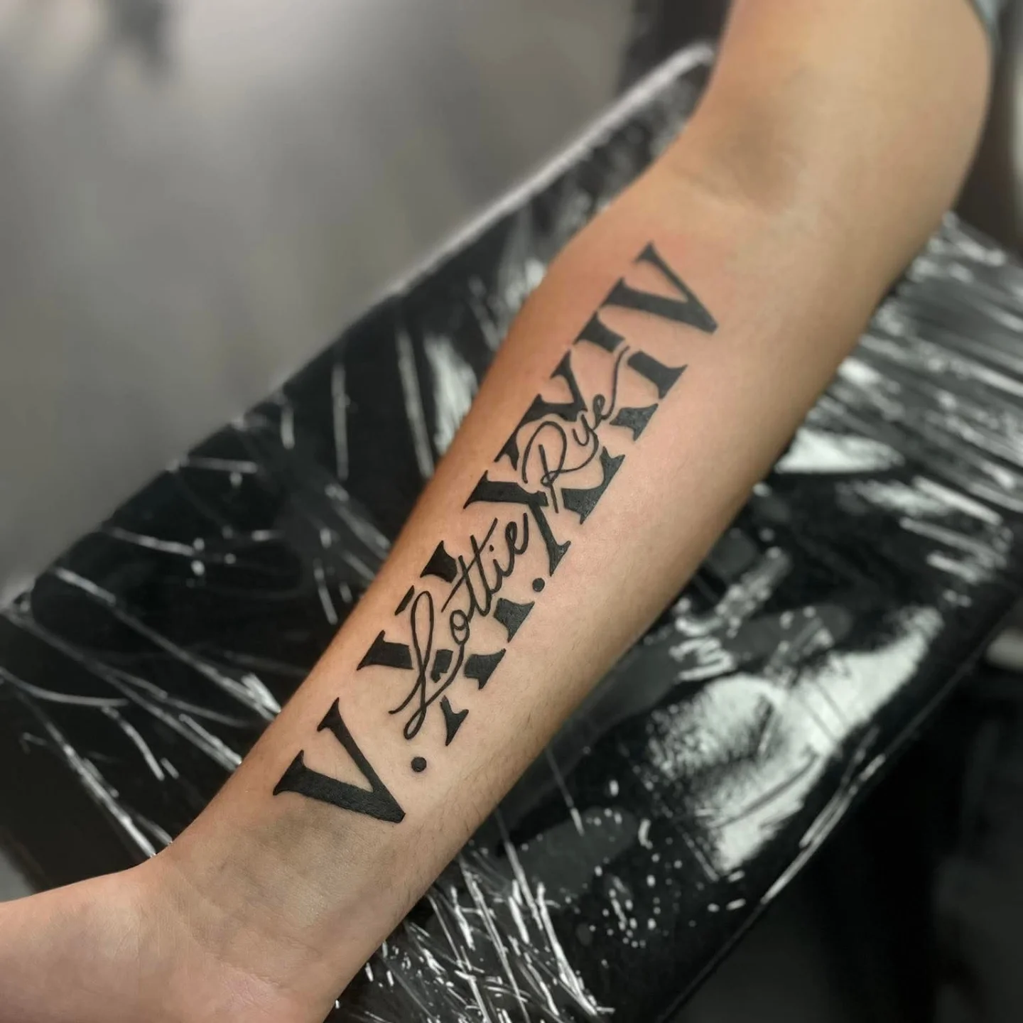 Roman Numeral Name Forearm Tattoo forearm tattoos for men with meaning tattoo