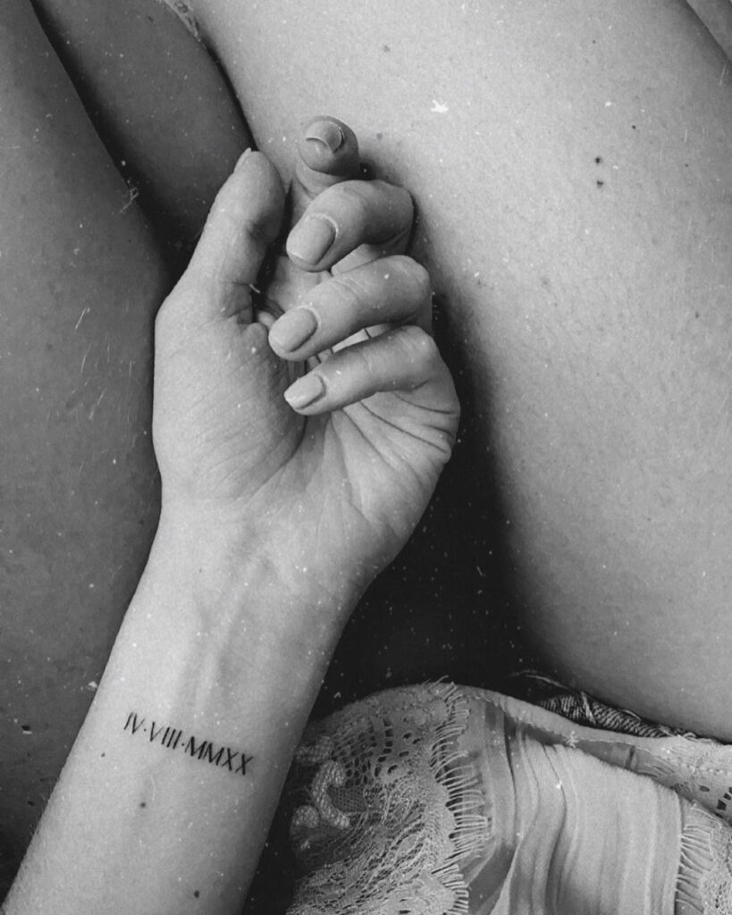 Rose and Significant Dates Tattoo date tattoos tattoo
