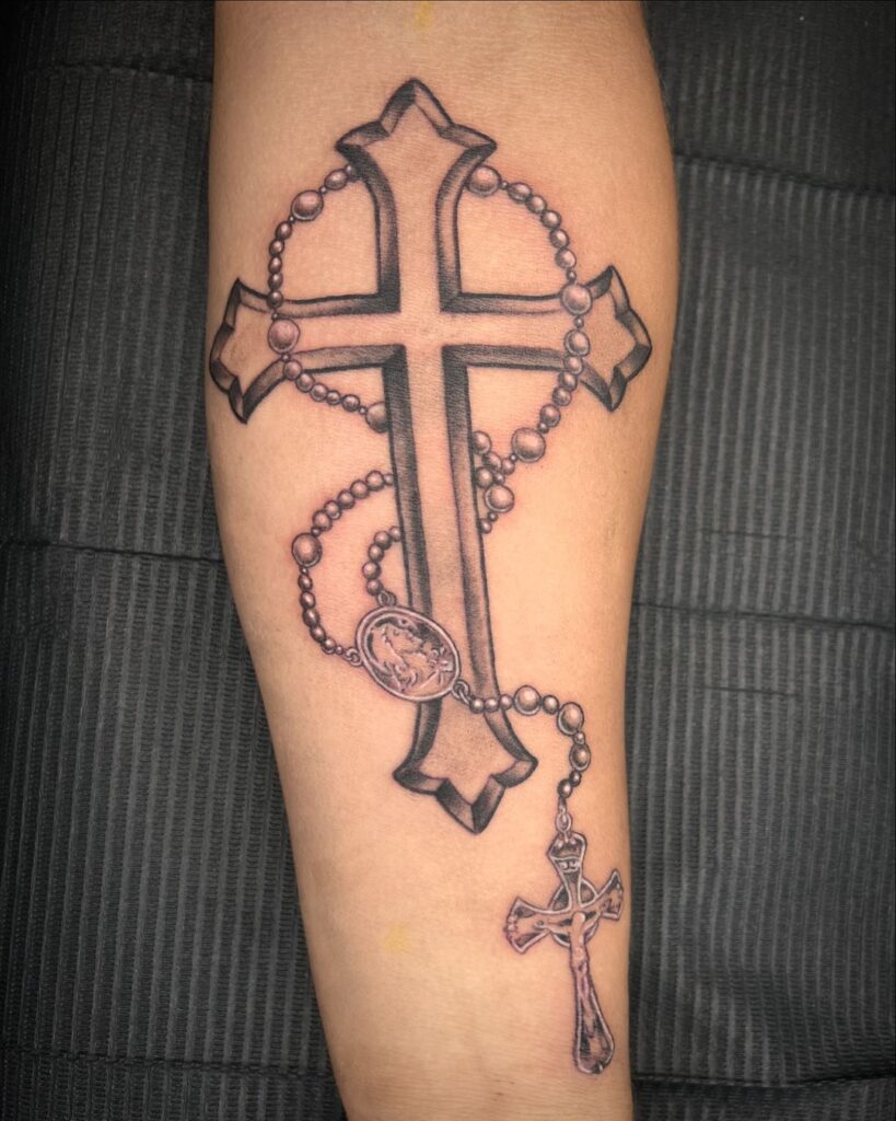 Rosary & Cross Unity cross tattoos for women tattoo