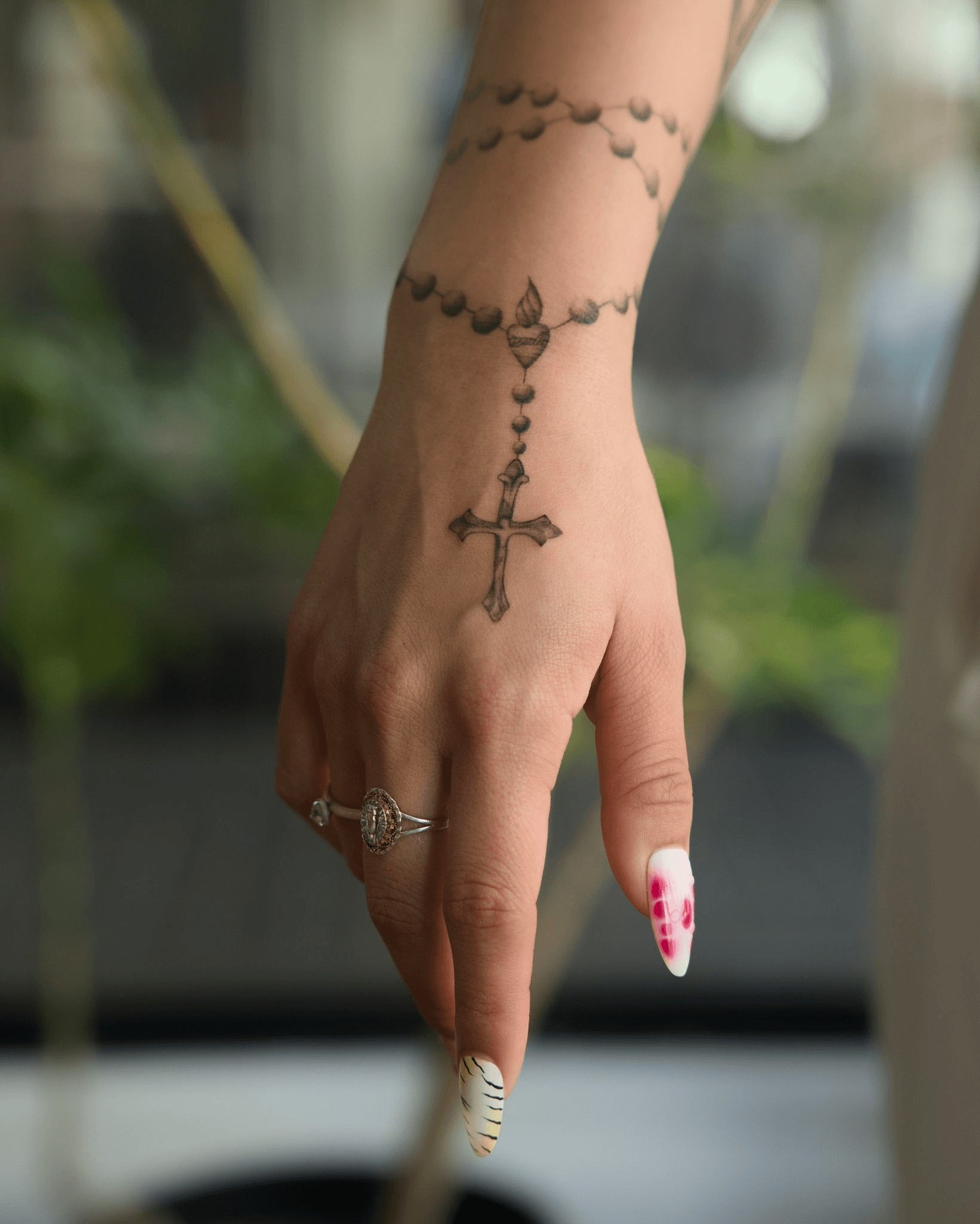 Rosary Cross Hand Tattoo cross tattoos ideas for women tattoo