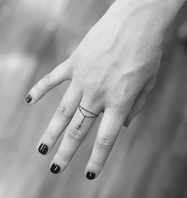 Weeping Eye Rosary Tattoo