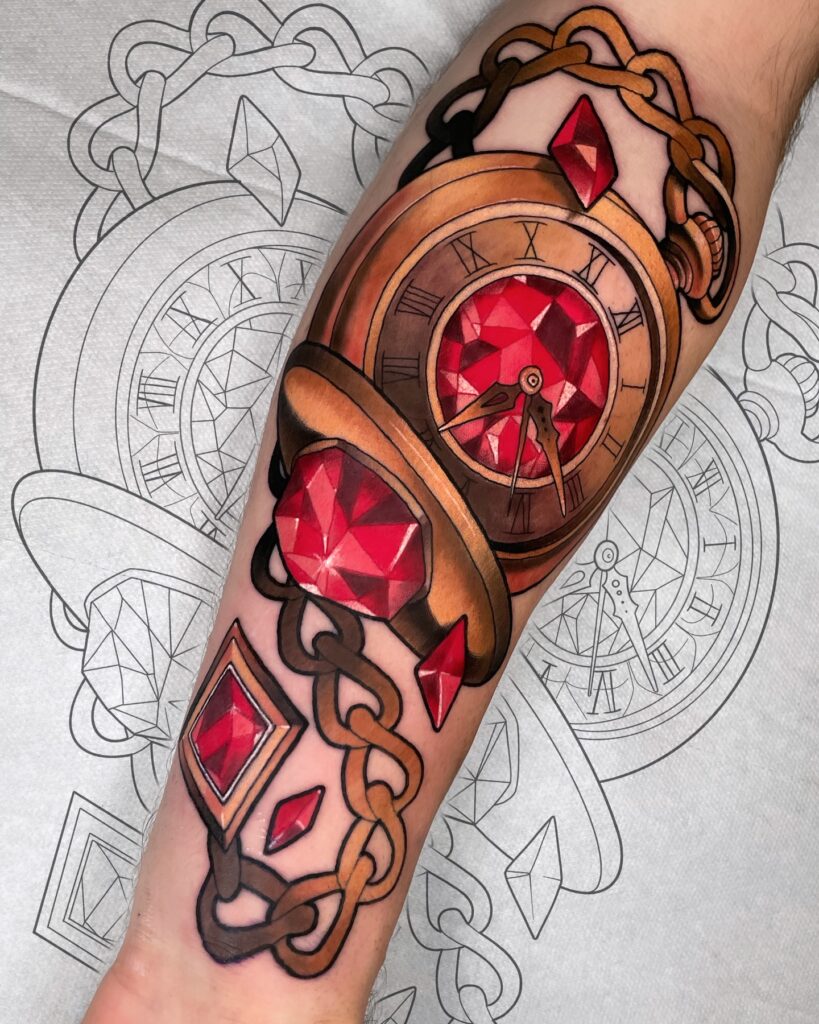 Grandfather’s Pocket Watch Tattoo pocket watch tattoos tattoo