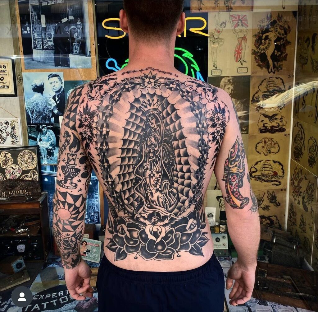 Celestial Gaze Virgin Mary Tattoo virgin mary tattoos tattoo