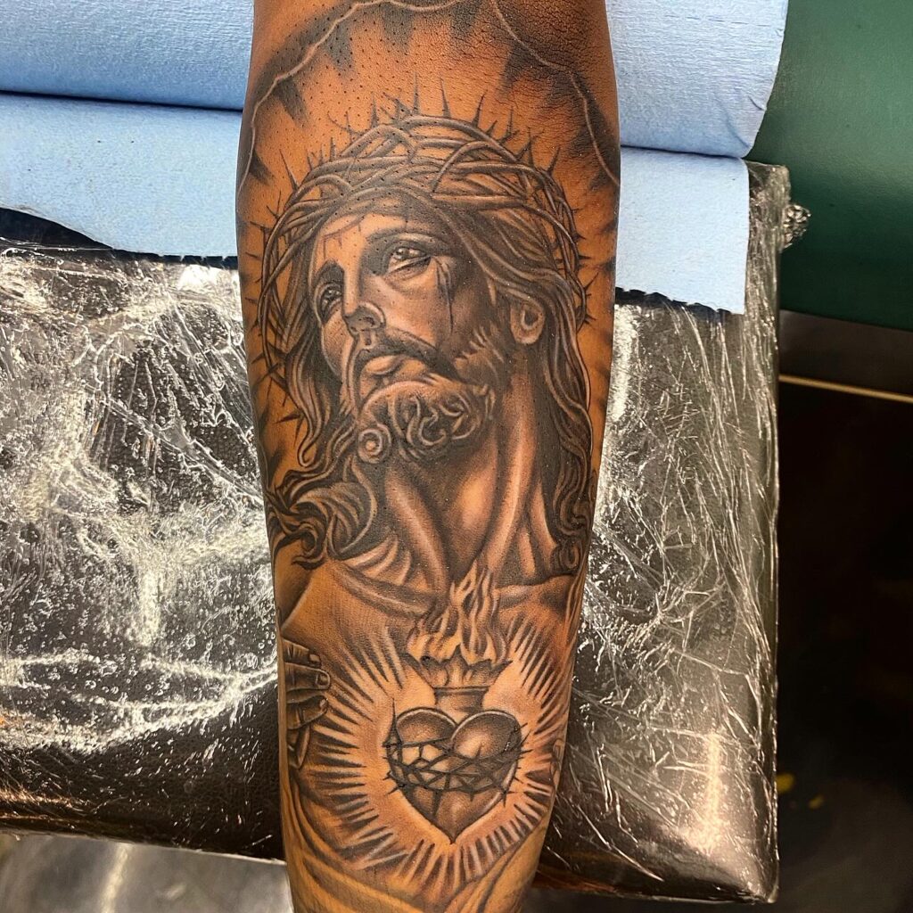 Christ and the Dove of Peace Tattoo jesus tattoos tattoo