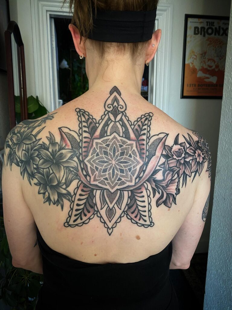 Seven Chakras Alignment Tattoo On Forearm