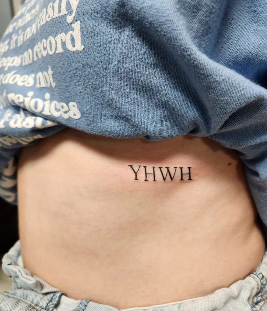 With Striking Red Cross yhwh tattoos tattoo