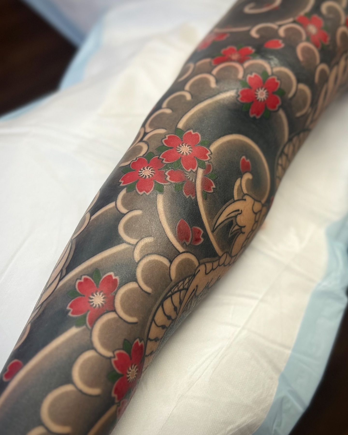 Sakura Waves Japanese Flower Tattoo japanese flower tattoos tattoo