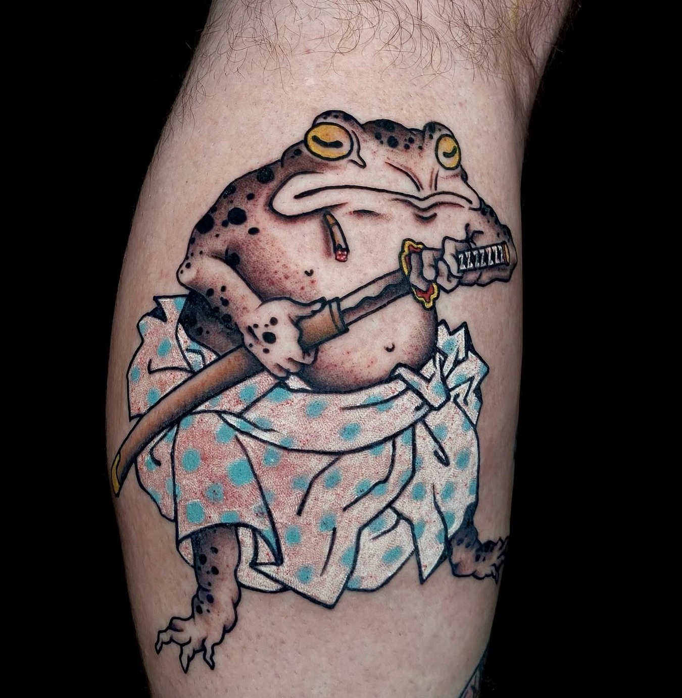 Samurai Frog Tattoo