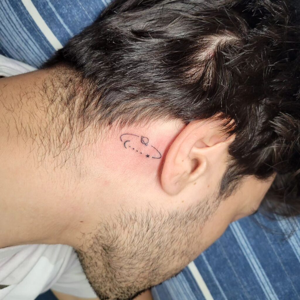 “Resilience” Behind-the-Ear Tattoo behind the ear tattoos tattoo