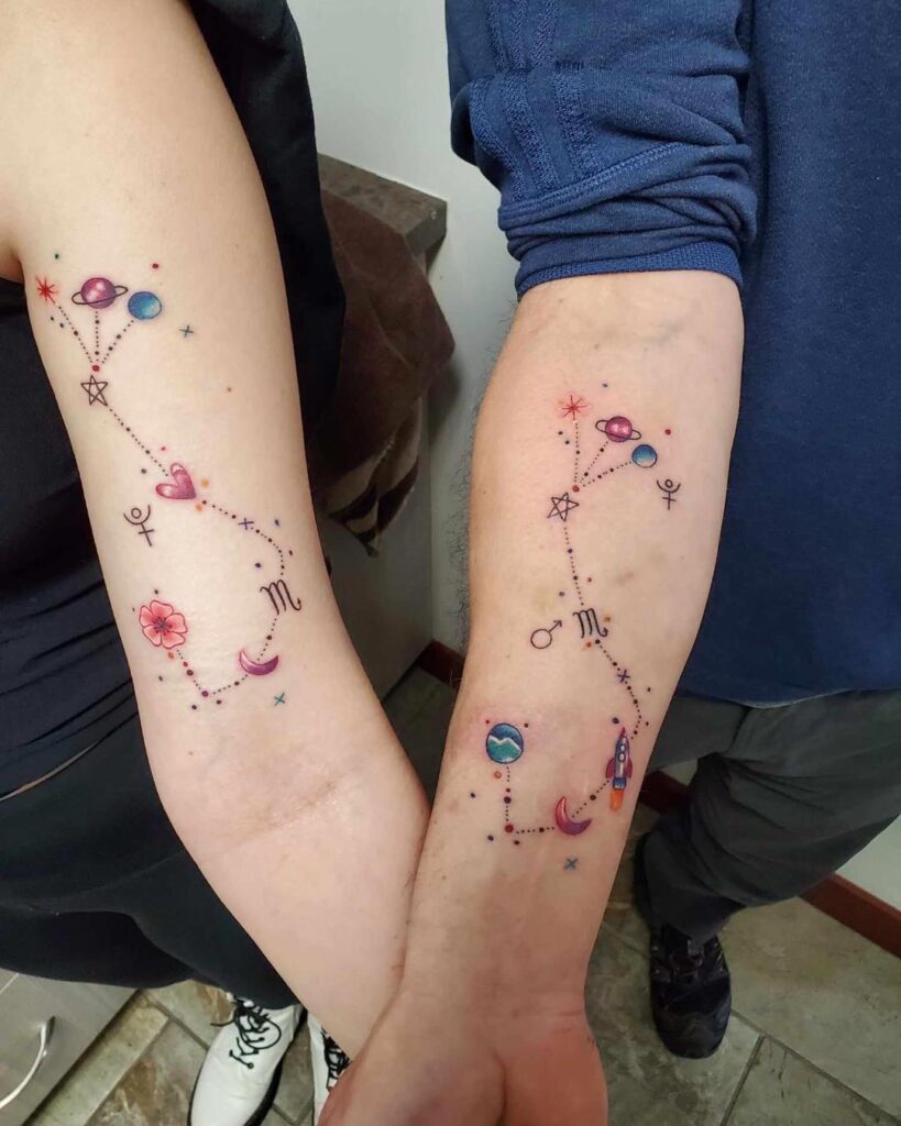 Scorpio Constellation Matching Tattoos father daughter tattoos tattoo