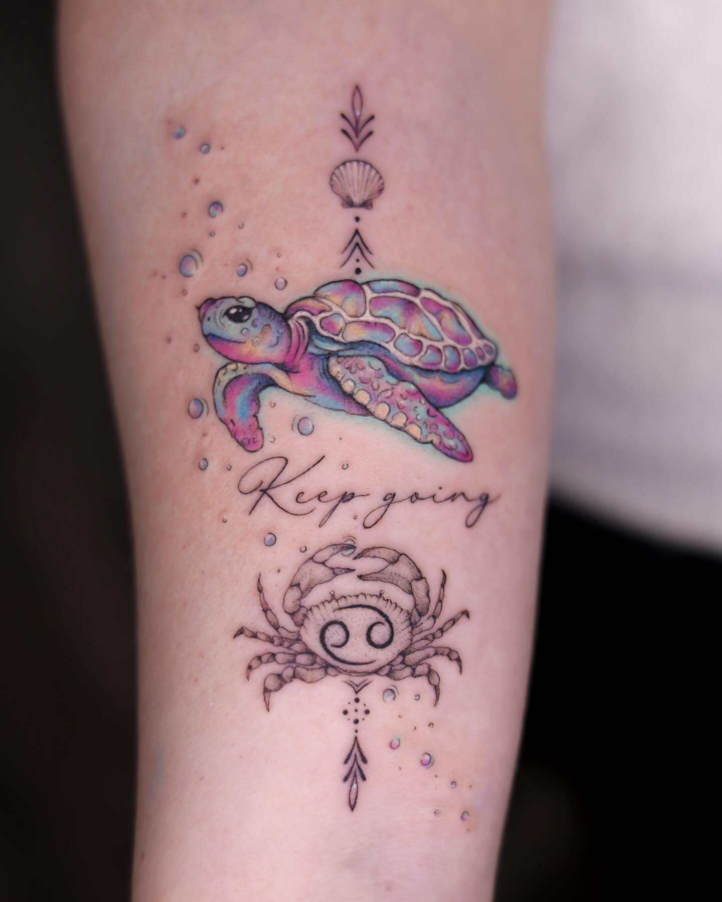 Mermaid With Flowing Hair Tattoo