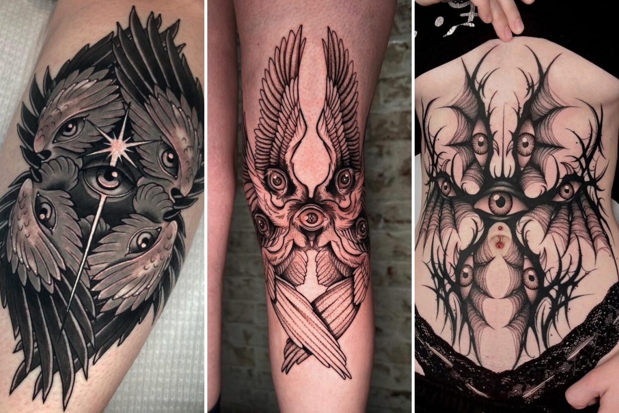 Aesthetic seraphim angel tattoo ideas and delicate ink ideas collage