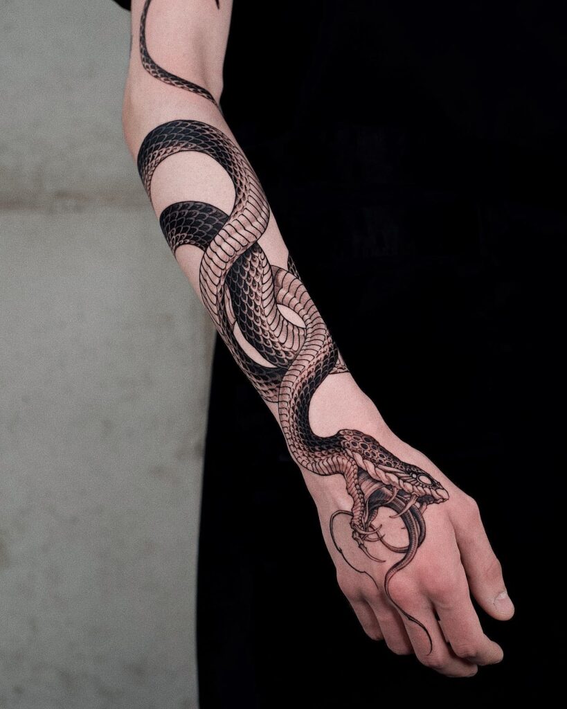 Serpentine Dominance Tattoo hand tattoo ideas for guys tattoo