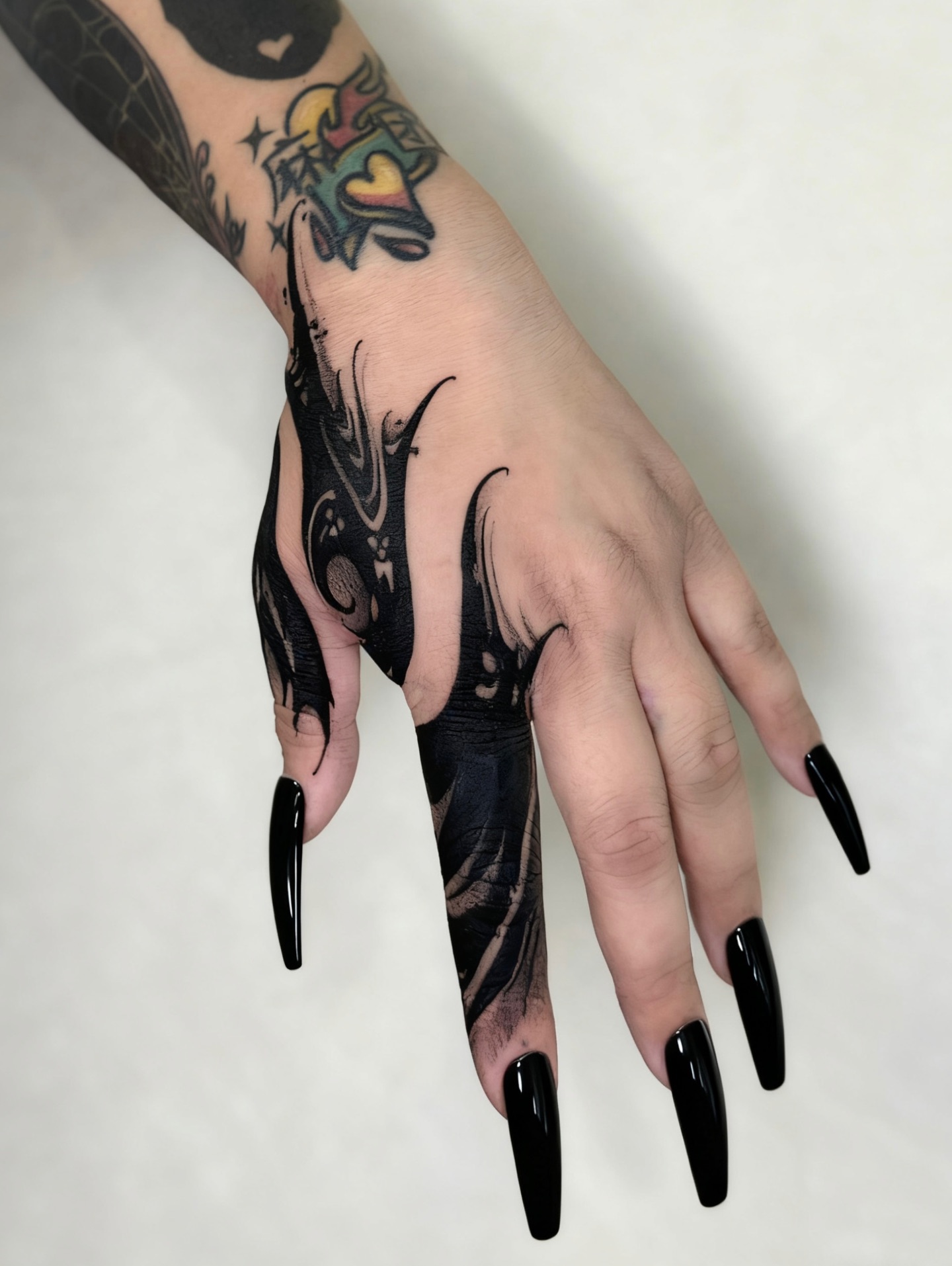 Gothic Bat Cross Tattoo