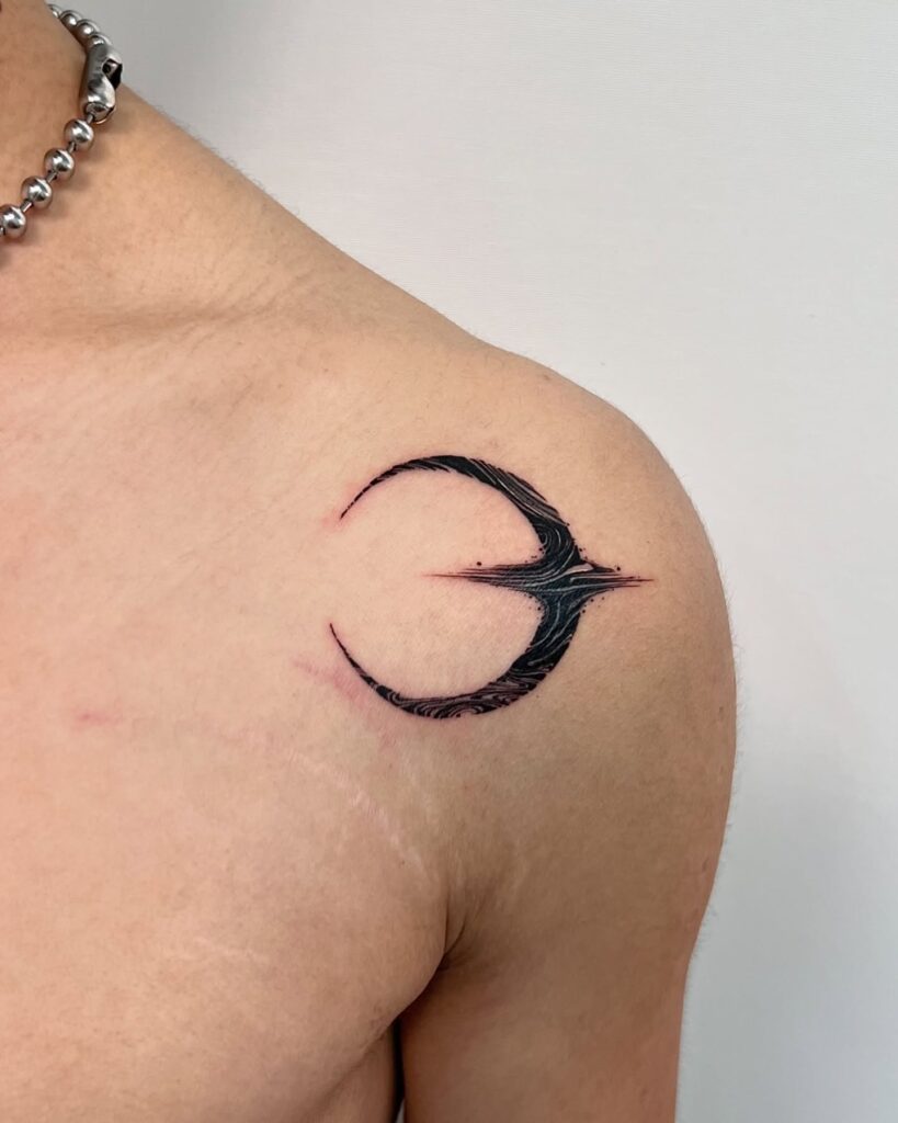 Sharp Crescent Moon Tattoo moon tattoos tattoo