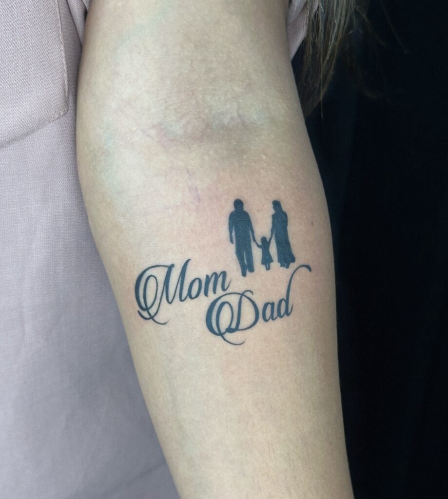 Silhouette Family Walk Mom Dad Tattoo mom dad tattoos tattoo