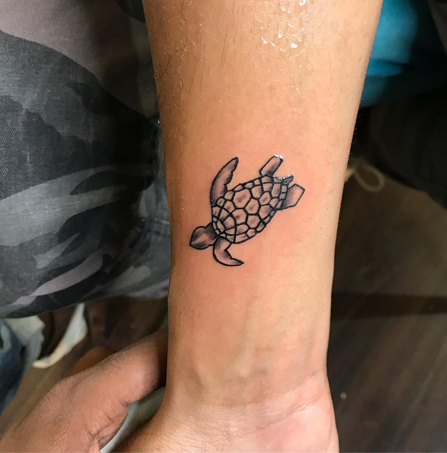 Simple Black Sea Turtle Tattoo small turtle tattoo ideas tattoo