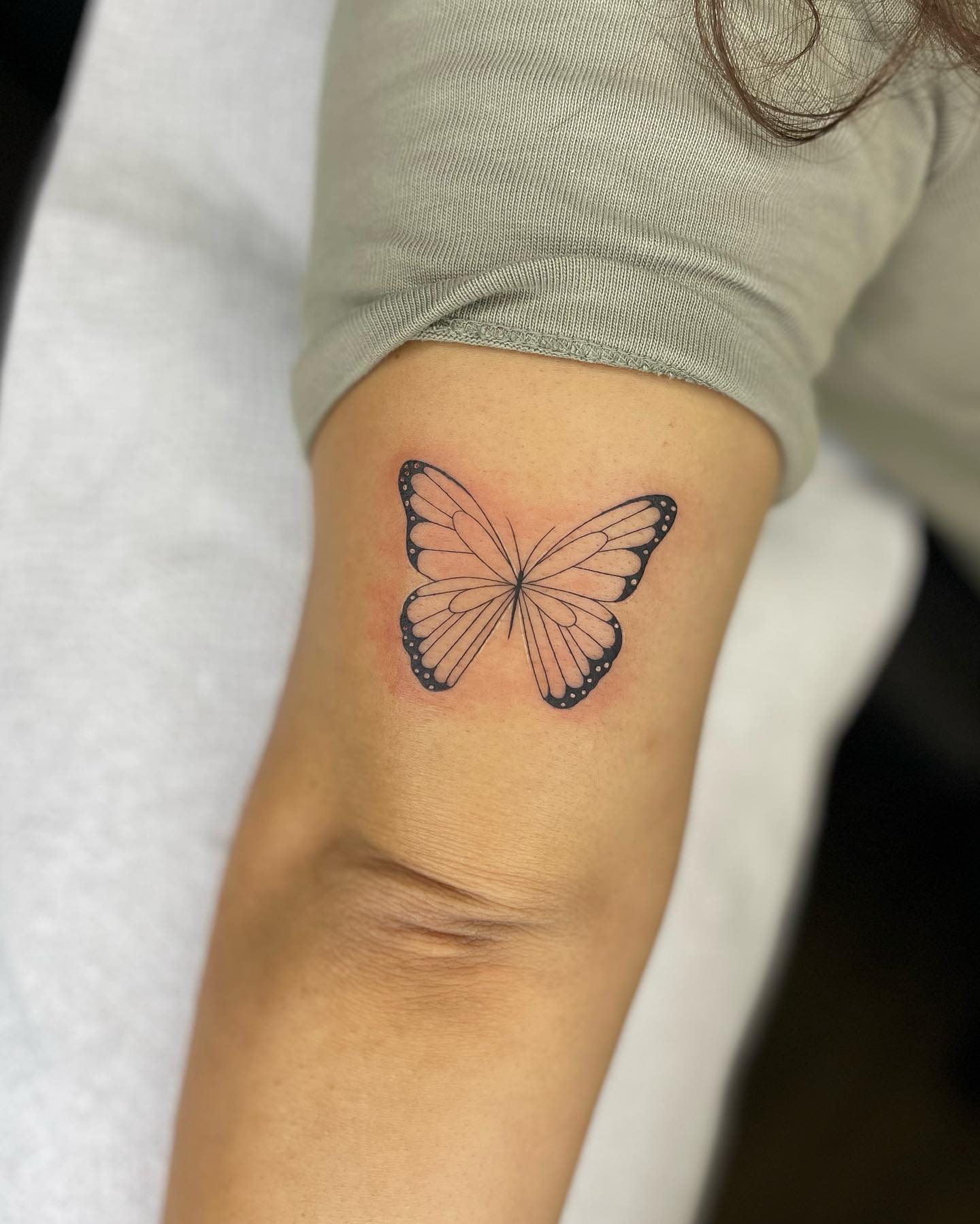 Simple Butterfly Inner Arm Tattoo butterfly tattoos designs tattoo