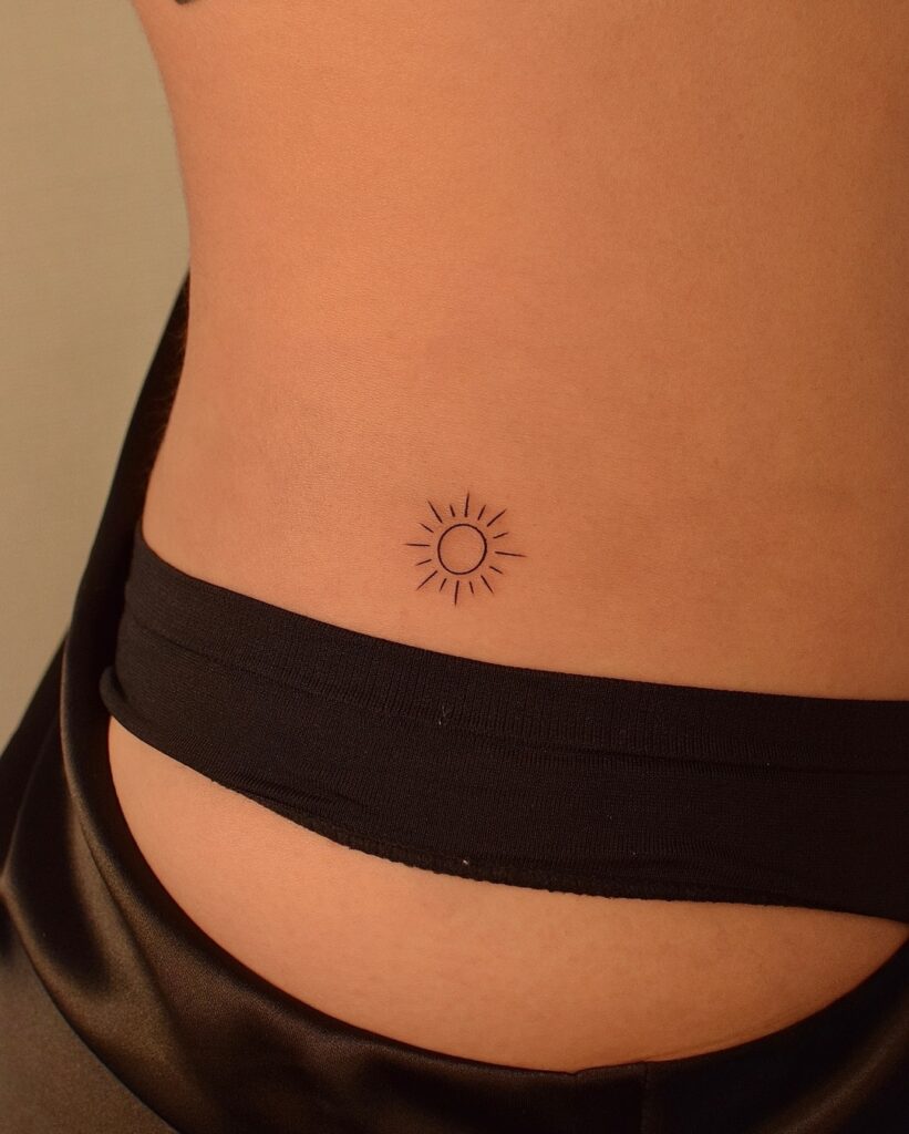 Simple Sun Symbol Tattoo meaningful tiny tattoos tattoo
