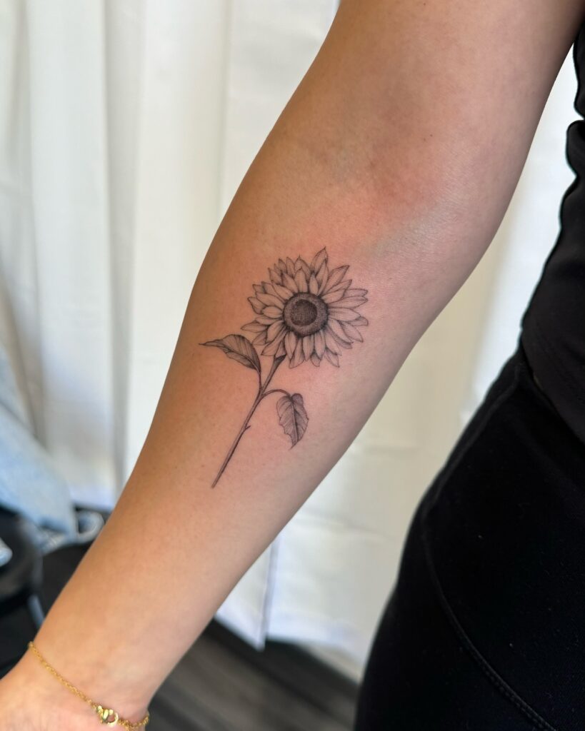 Simple Sunflower Forearm Tattoo sunflower tattoos tattoo