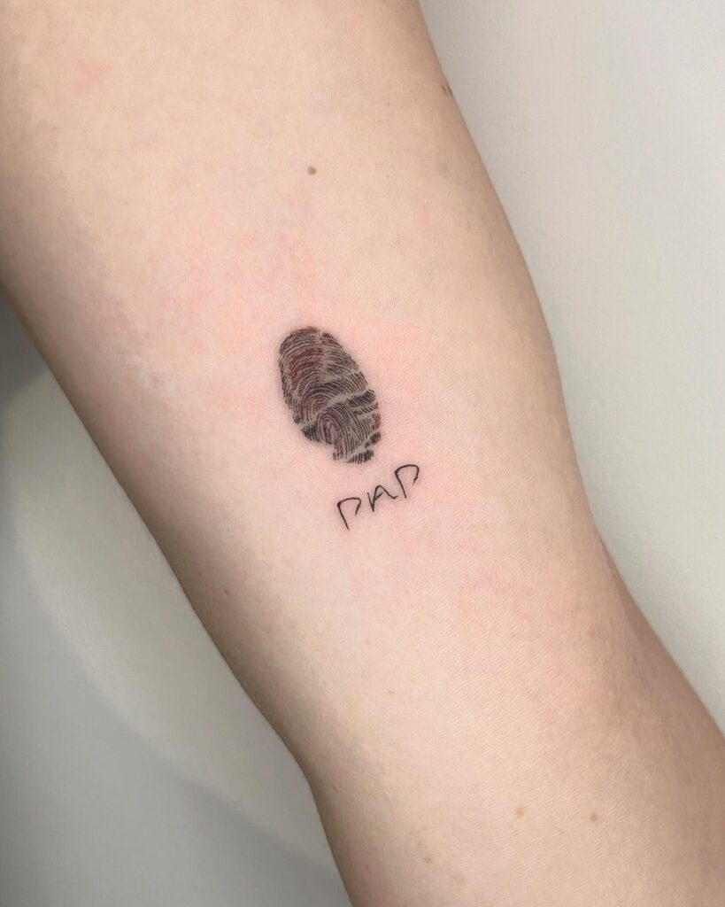 Fingerprint Heart with 11:11 fingerprint tattoos tattoo