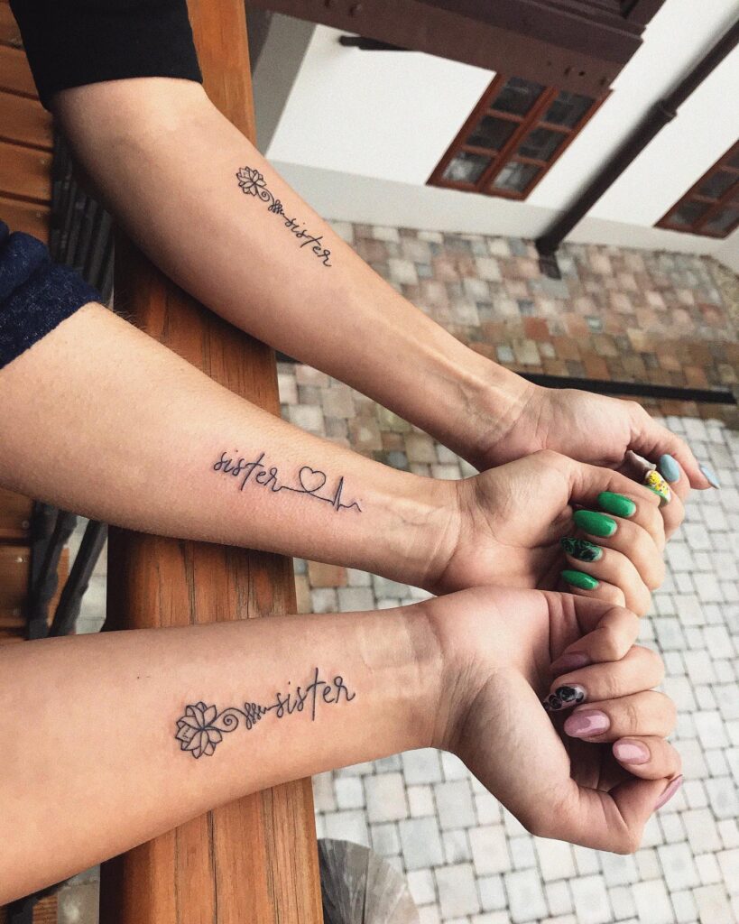 Sisterly Bonds sisters tattoos tattoo