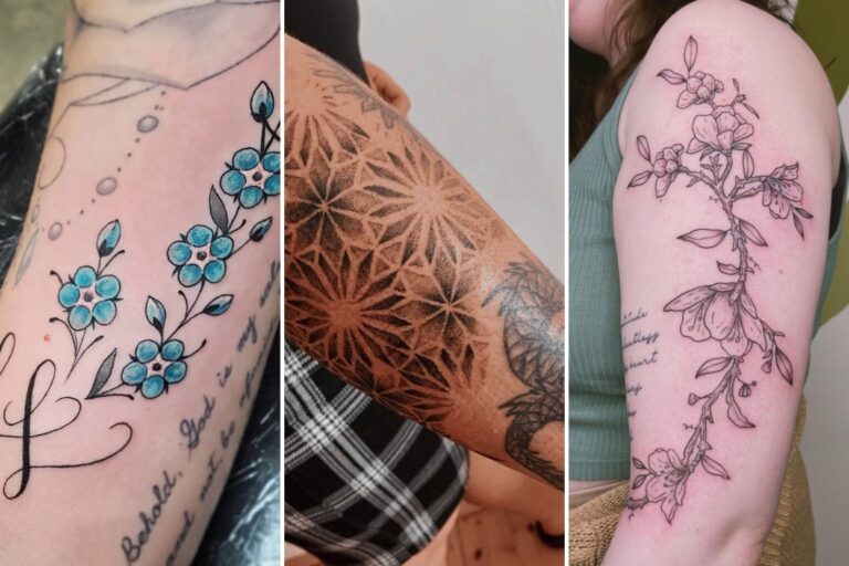Aesthetic sleeve filler tattoos women and delicate ink ideas collage