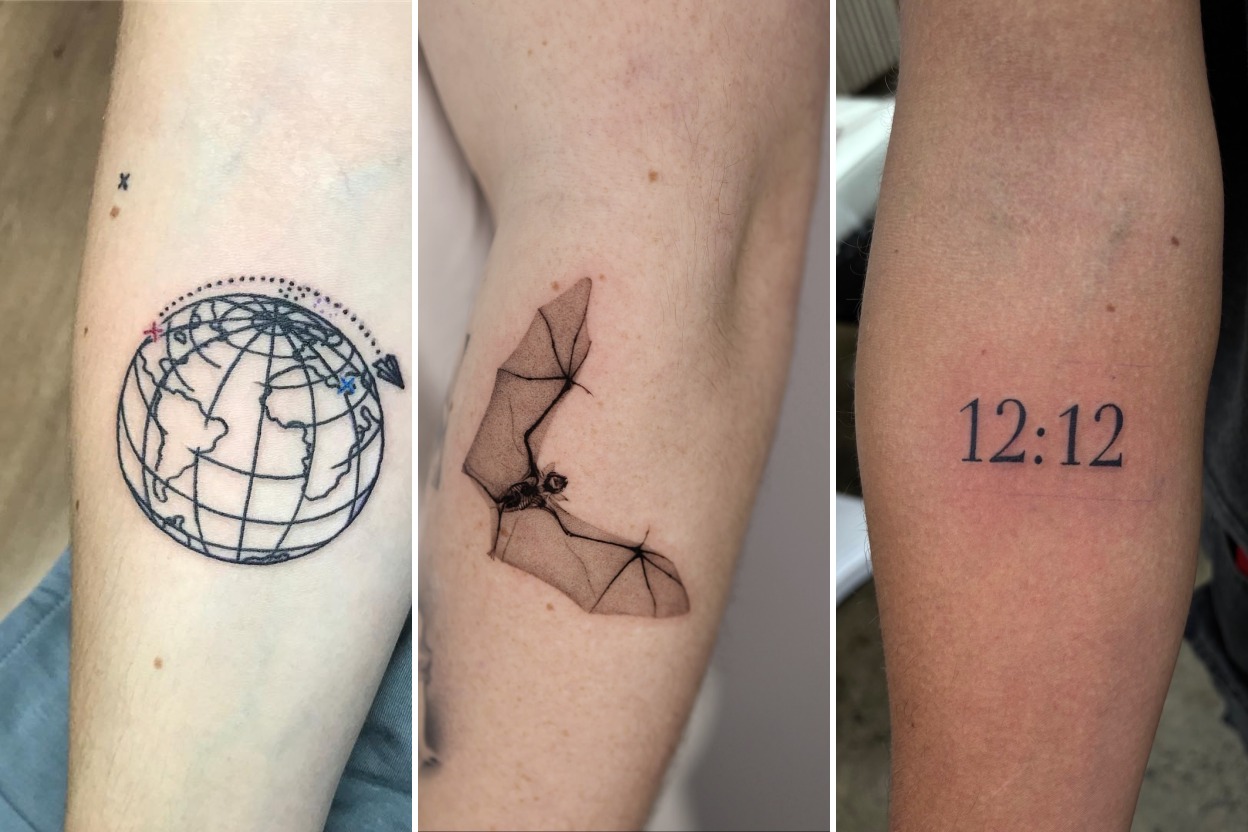 Aesthetic small forearm tattoo ideas for men and delicate ink ideas collage