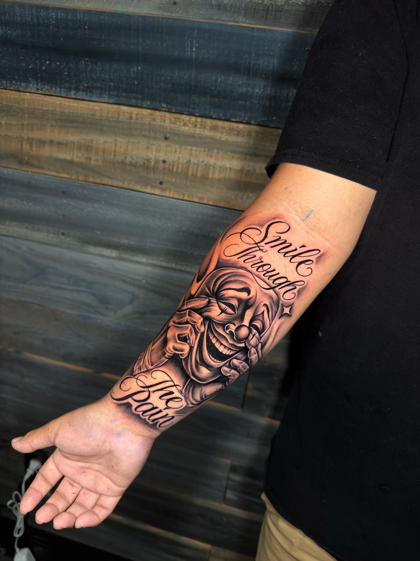 Smile Through The Pain Forearm Tattoo forearm tattoos for men with meaning tattoo