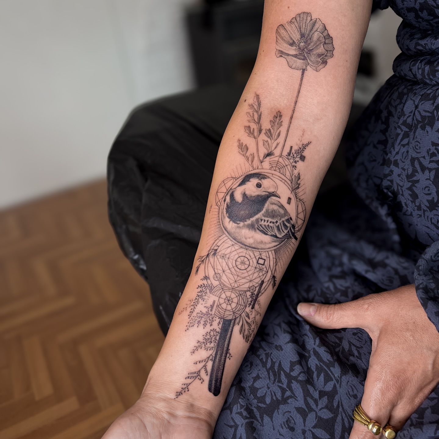 Songbird and Wildflower Tattoo bird tattoos ideas for women tattoo