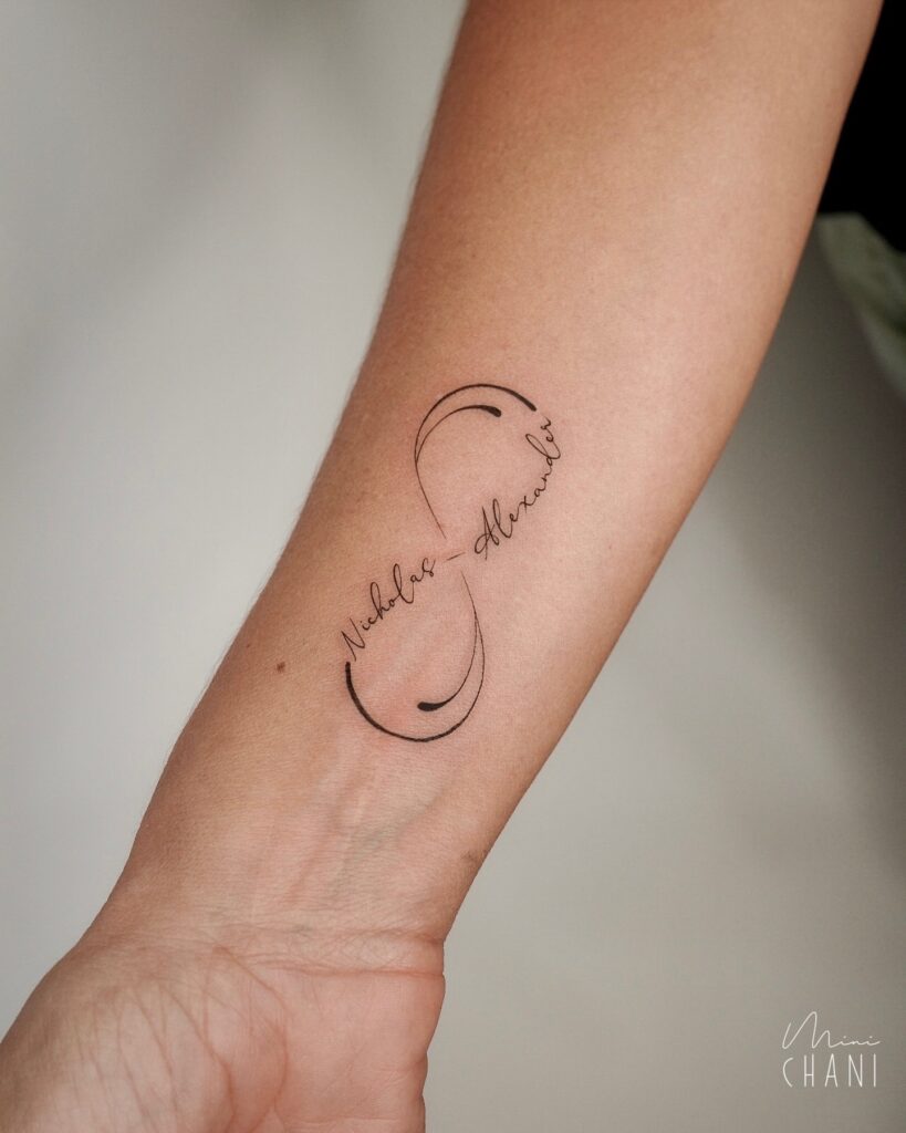 Sons’ Names Infinity Tattoo