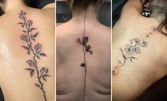 50+ Spine Tattoo Ideas for Women Cascading With Poetic Flow and Balance