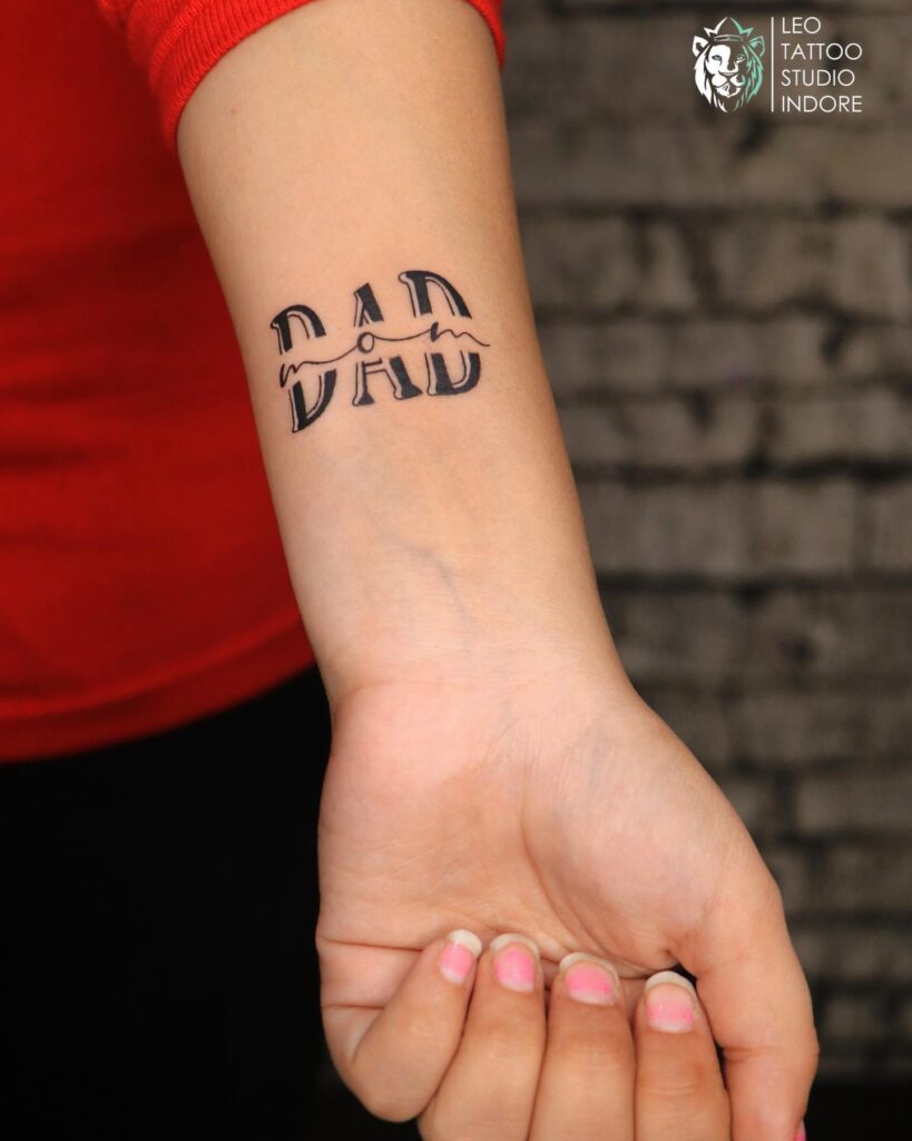Split DAD Tattoo with MOM Embedded mom dad tattoos tattoo