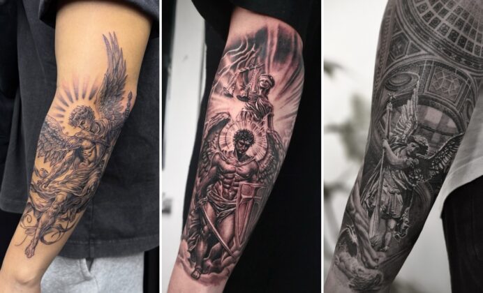 15+ St Michael Tattoo Ideas Showcasing the Archangel in Holy Battle