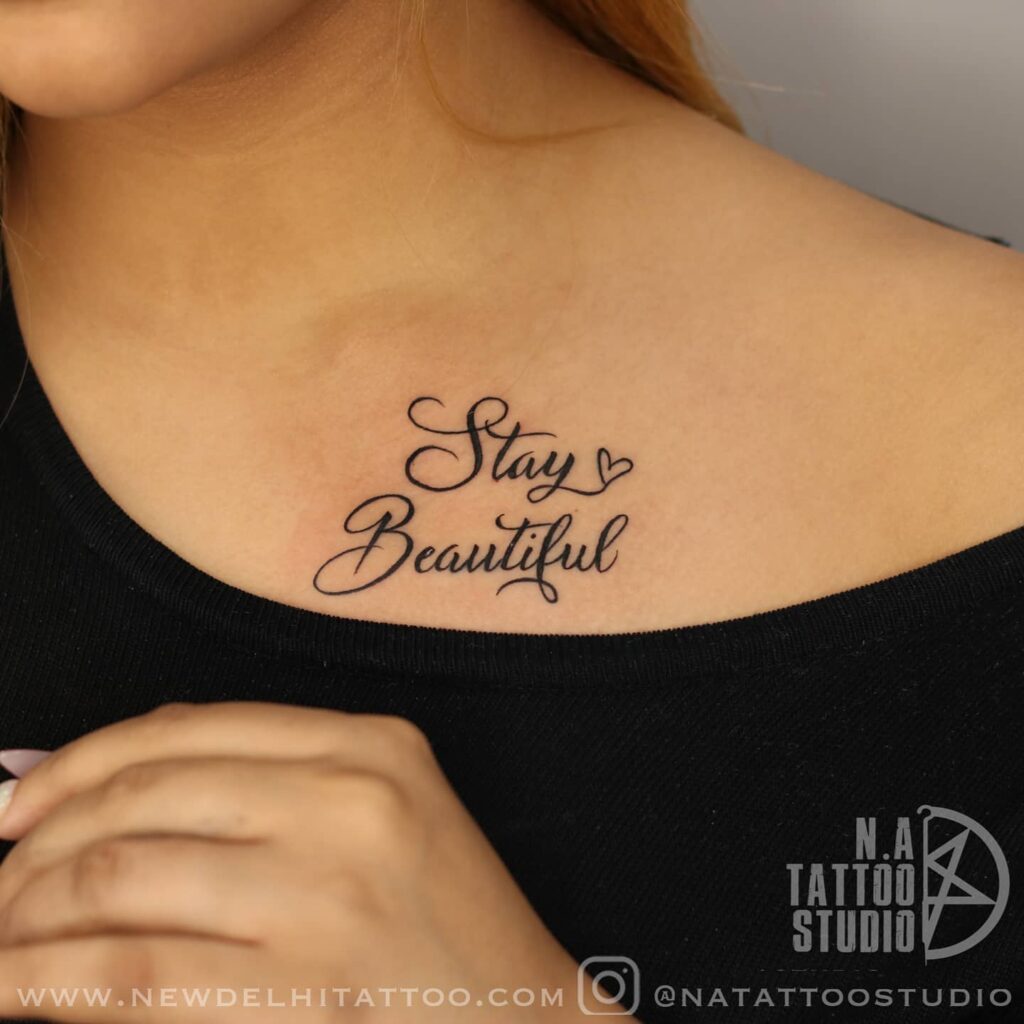 Bellflower Collarbone Tattoo