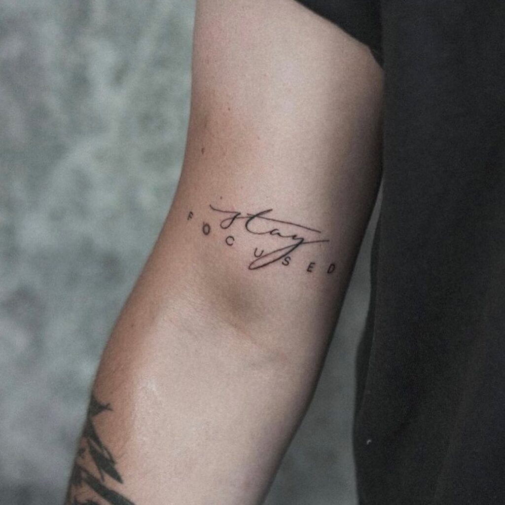 Stay Focused &ndash; A Daily Motivation quote tattoo ideas for men tattoo