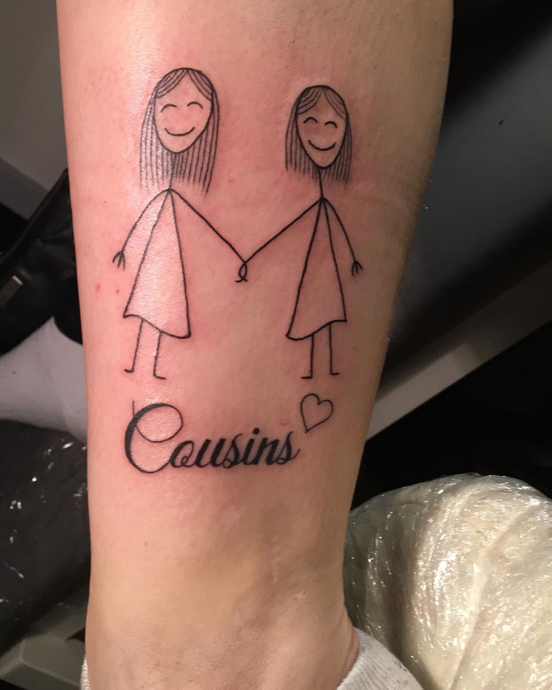 Minimal Flower Cousin Tattoo