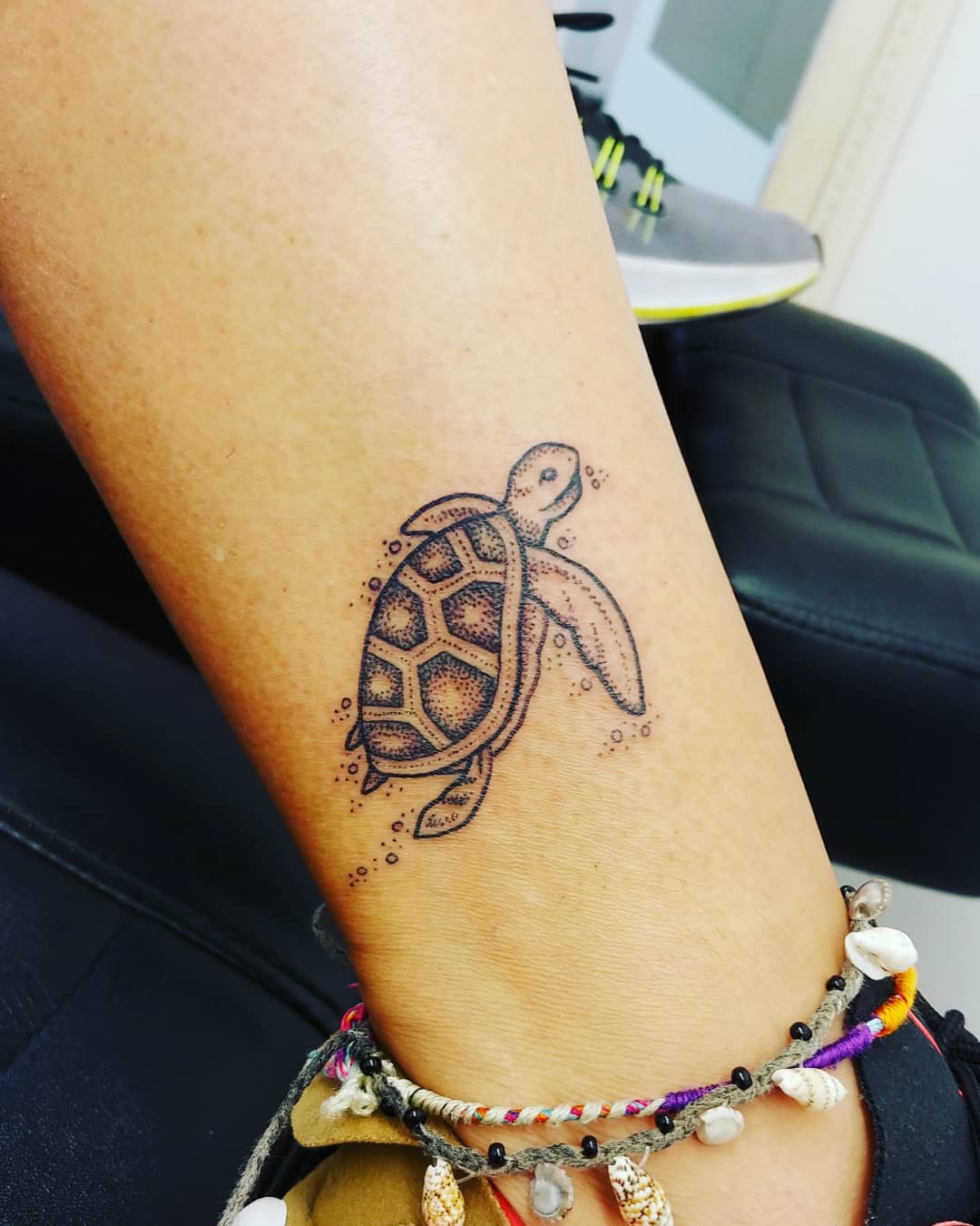 Stippled Dotwork Sea Turtle sea turtle tattoo