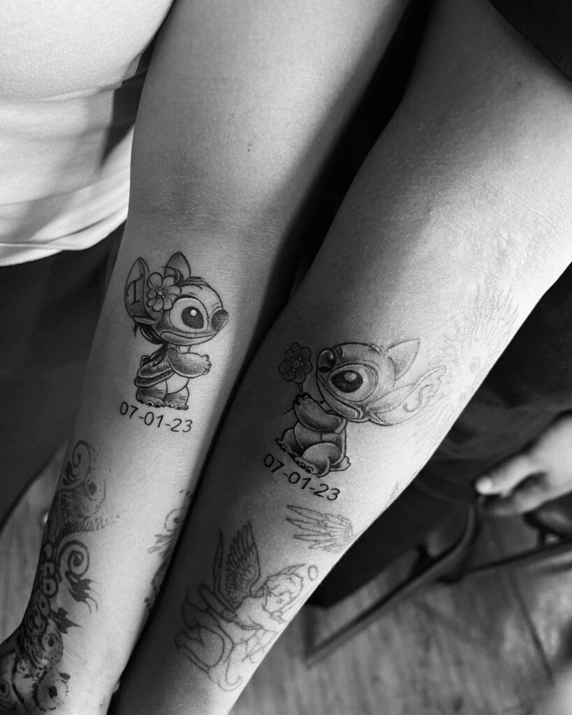 Stitch and Angel Tattoo