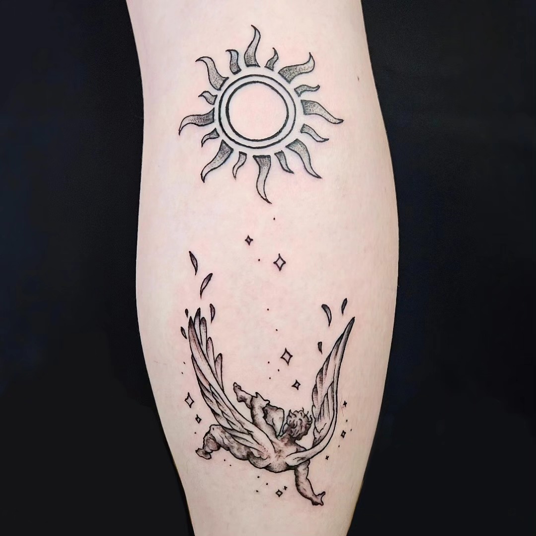 Clockwork Fate Icarus Tattoo