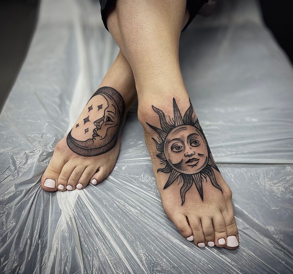 Elegant Ornamental Foot Tattoo