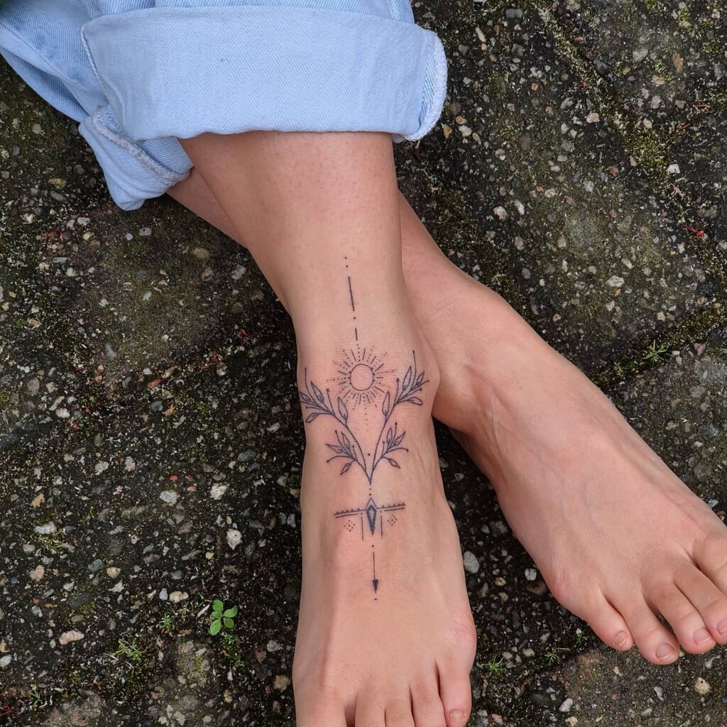 Shooting Stars Foot Tattoo