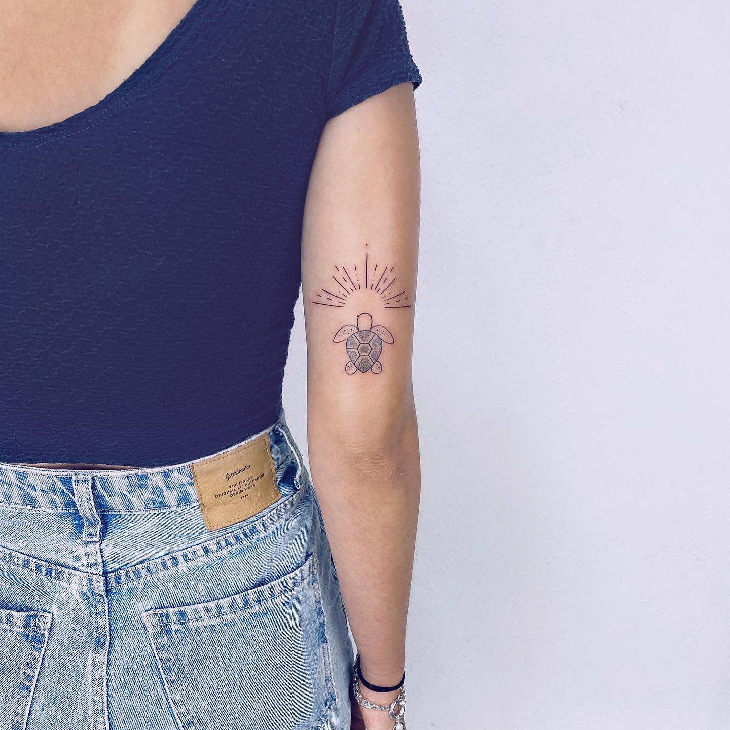 Sunburst Turtle Tattoo small turtle tattoo ideas tattoo
