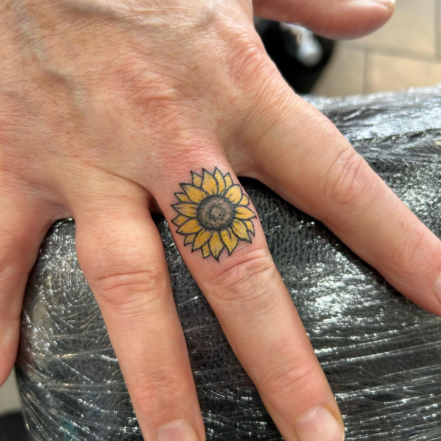 Sunflower Ring Tattoo small sunflower tattoos ideas tattoo