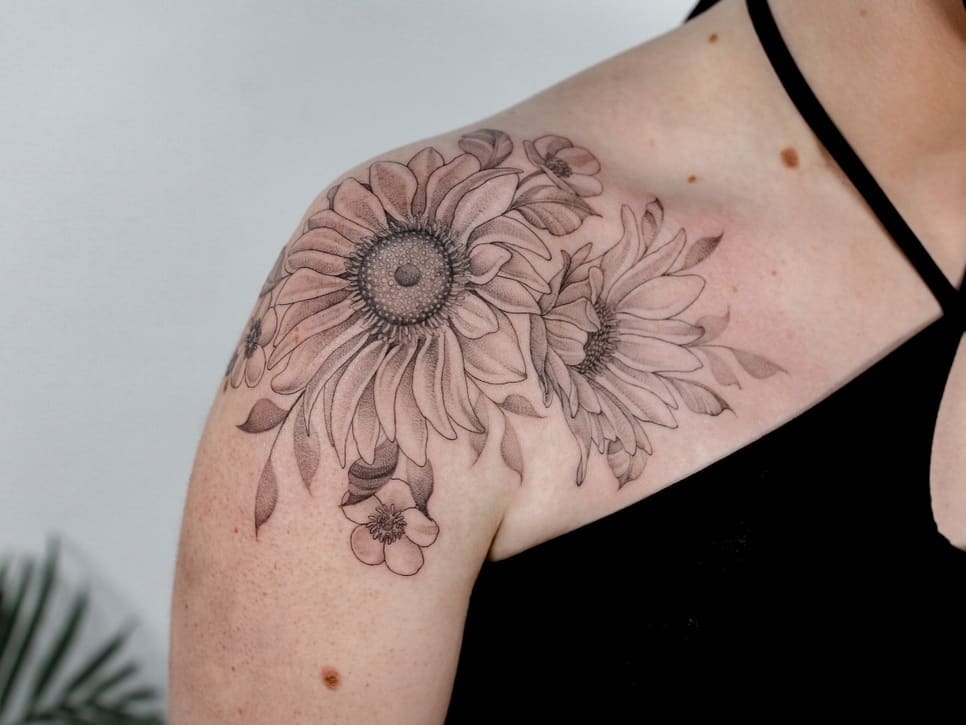Twin Butterflies Arm Tattoo